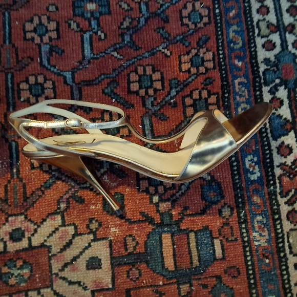 🎄🤶 RARE. YSL Yves Saint Laurent Kelly sandal. 8.5+ (39). Old Gold - Picture 14 of 16